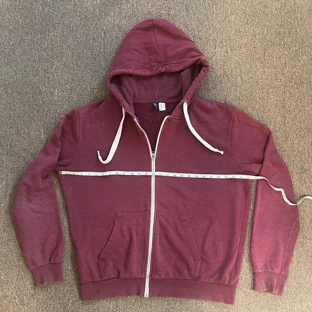 Burgundy Poshmark zipped hoodie sweatshirt